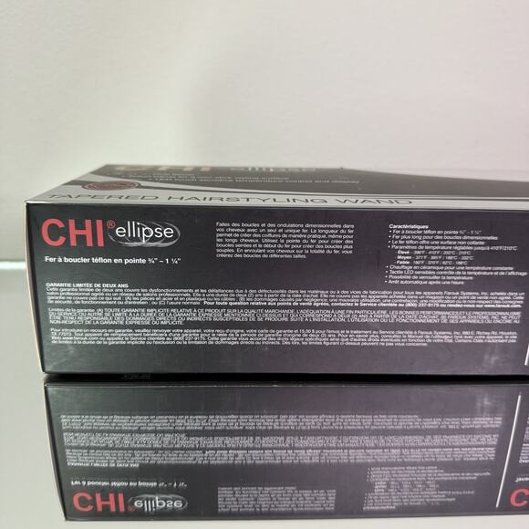 CHI Ellipse Tapered Hairstyling Wand 3/4 - 1 1/4 Oval Teflon Barrel Black New - Picture 8 of 10